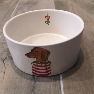 Rae Dunn Christmas dog bowl